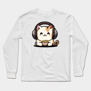 Ramen Kitten Long Sleeve T-Shirt